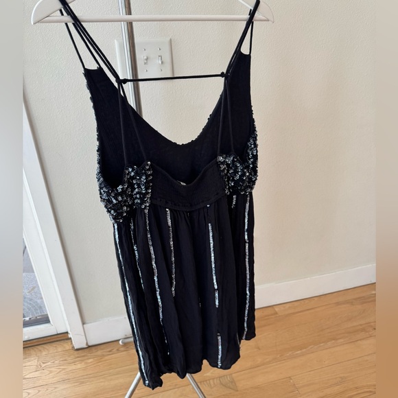 Free People Glitter Girl Embellished V-Neck Sequin Dress | Size Large - Picture 6 of 6